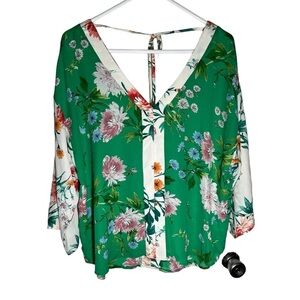 Chenault Green Floral Blouse